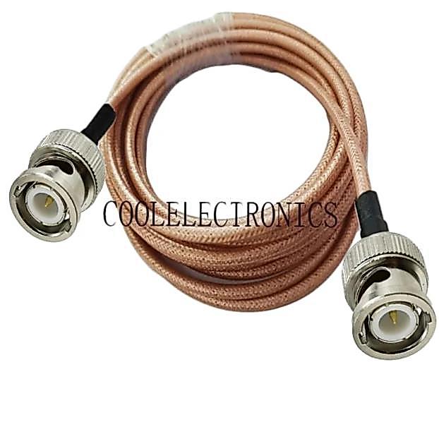 1 PC RG400 BNC ชาย BNC ชาย Double Shielded ทองแดง Braid RF Coaxial สาย 50ohm 10/15/20/30/50 ซม.1/2/3/5 M