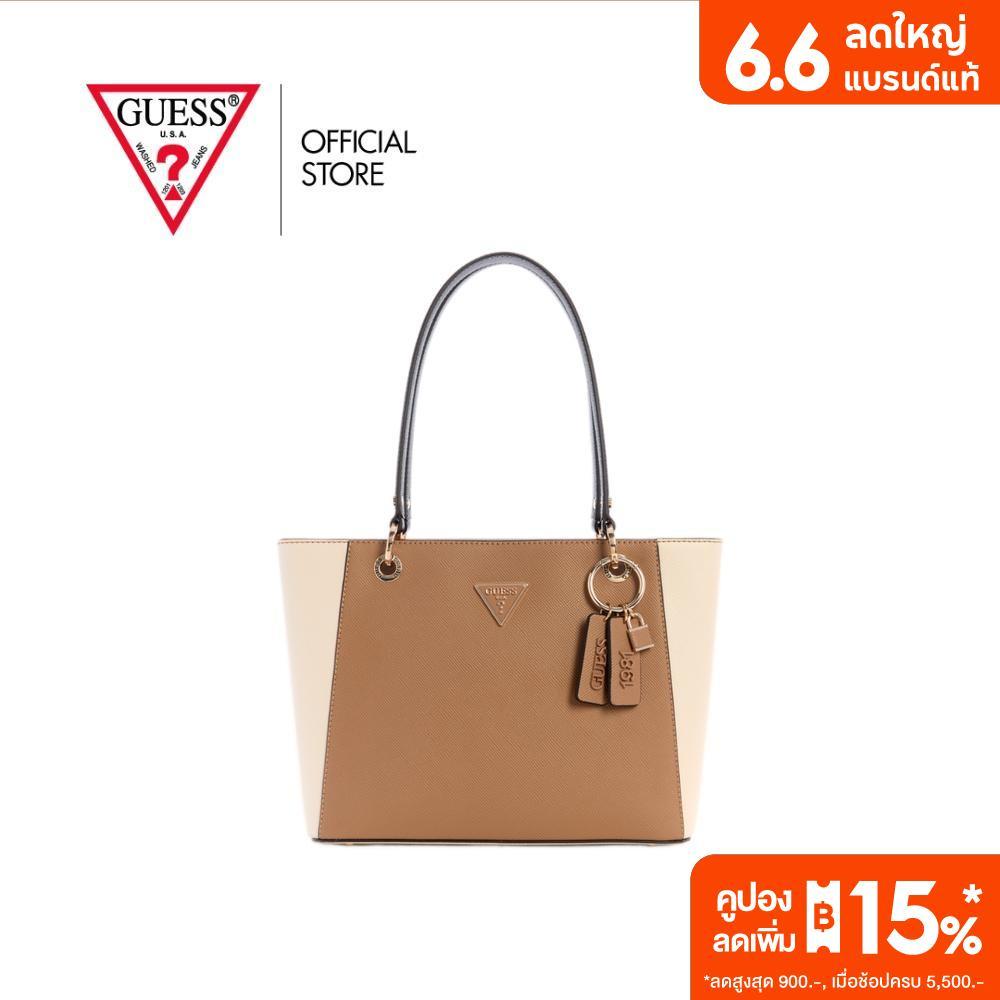 GUESS กระเป๋า รุ่น ZG967224 NOELLE II SMALL TOTE TOTE สีน้ำตาล