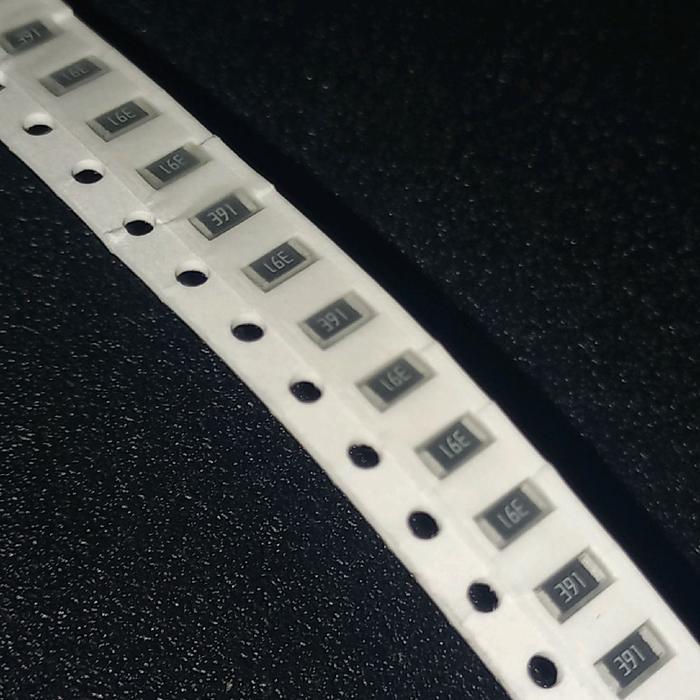 SMD 1206 390r 1/4w Resistor original yageo taiwan รหัส 3900 / 391 390ohm 390 R โอห์ม 1/4 วัตต์ชิป 1