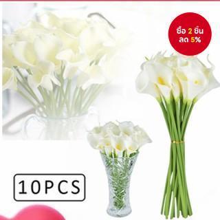 ดอก Calla Lily ประดิษฐ์ – 5/10/20 ชิ้นบานเหมือนจริงสําหรับงานแต่งงานตกแต่งตารางหน้าแรก, ยืดหยุ่นล้างทําความสะอาดได้ดอกไม้สําหรับคริสต์มาส/วันเกิด/กิจกรรมองค์กร/พืช