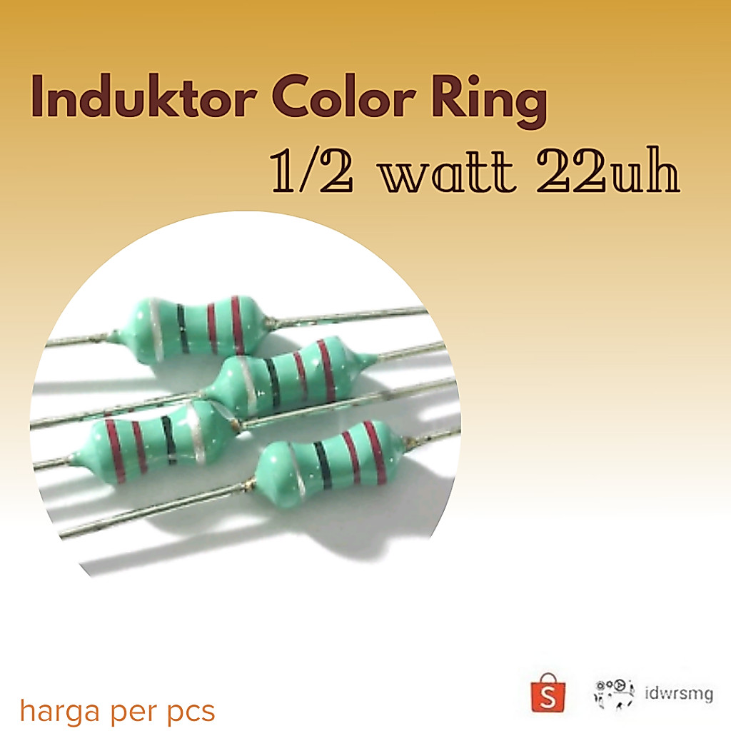Axial 22uH 0.5watt Inductor Color Ring 22 uH 1/2 วัตต์คอยล์