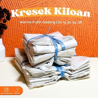 [BERAT 1KG] Kantong Plastik Kresek Putih HDPE LOS Kiloan Ekonomis Daur Ulang 15 21 24 28 Murah