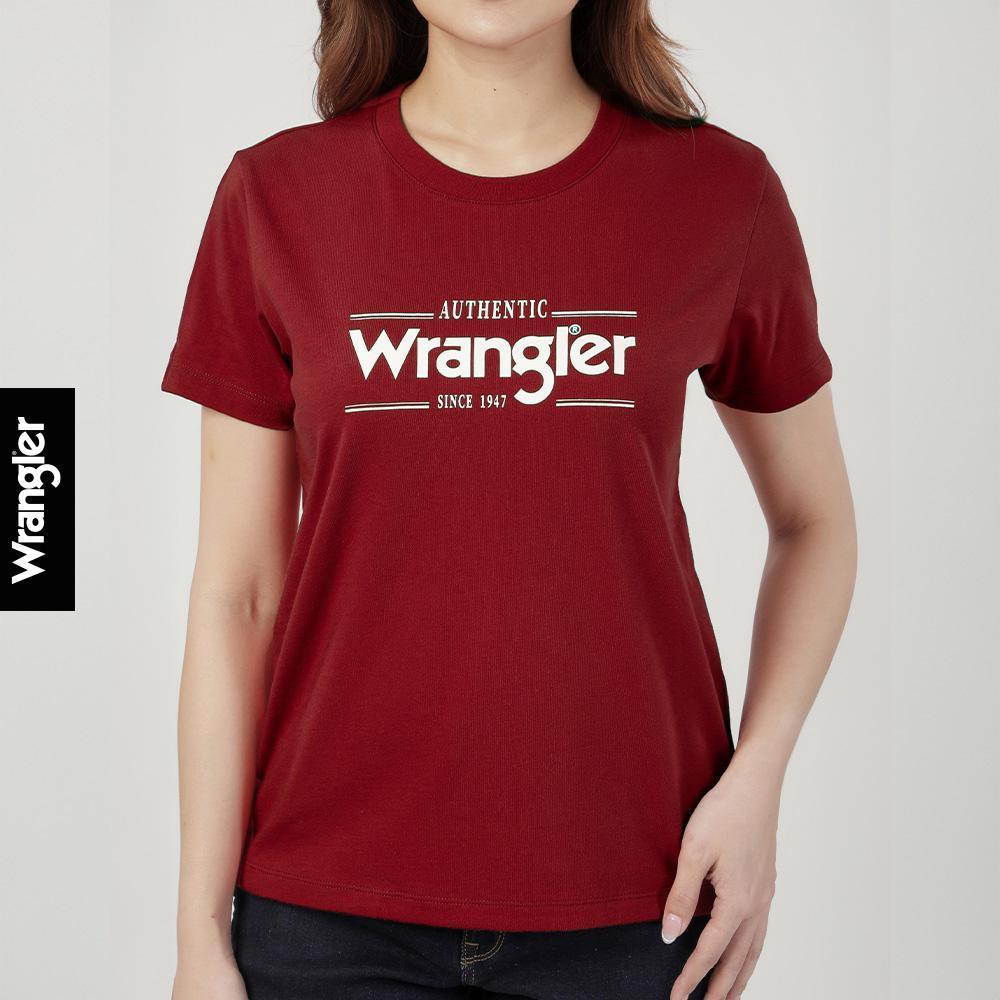 WRANGLER เสื้อยืดแขนสั้นผู้หญิง ทรง Regular รุ่น WR S226WTSSF20 สีเบจ