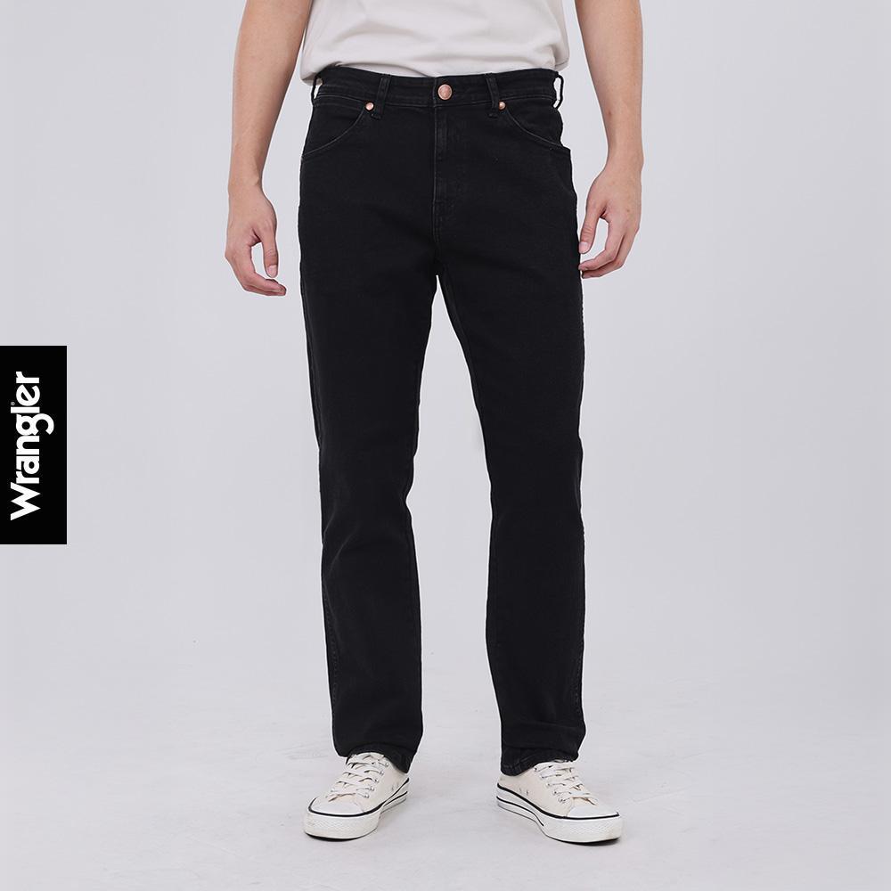 WRANGLER กางเกงยีนส์ผู้ชาย เอวกลาง ทรงตรง รุ่น WR S326MGREF09 สีดำ