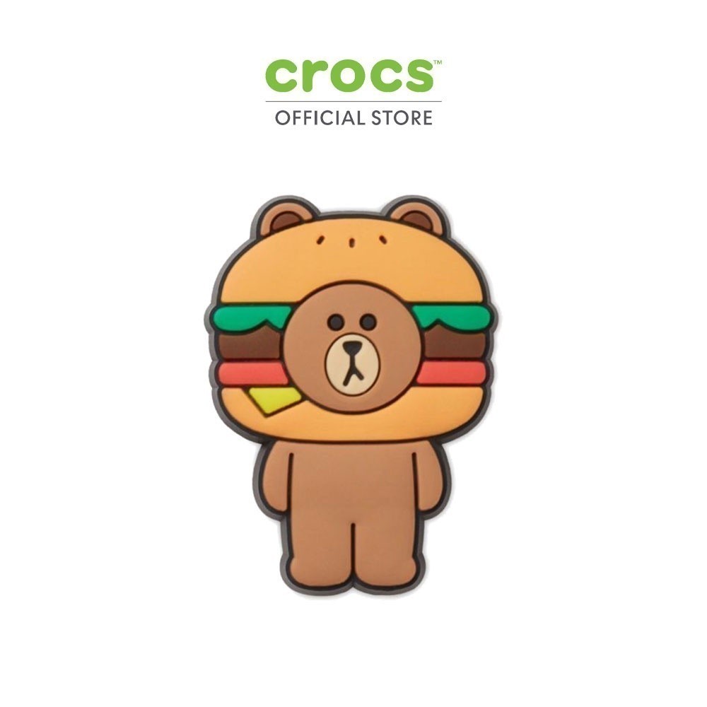 CROCS ตัวติดรองเท้า JIBBITZ LINE FRIENDS BROWN BURGER รุ่น 10012218