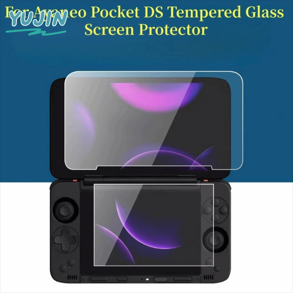 YUJIN กระจกนิรภัย, Flip Dual Screen Protector, Anti Scratch เต็มหน้าจอ 9H ฟิล์มป้องกันสําหรับ AYANEO
