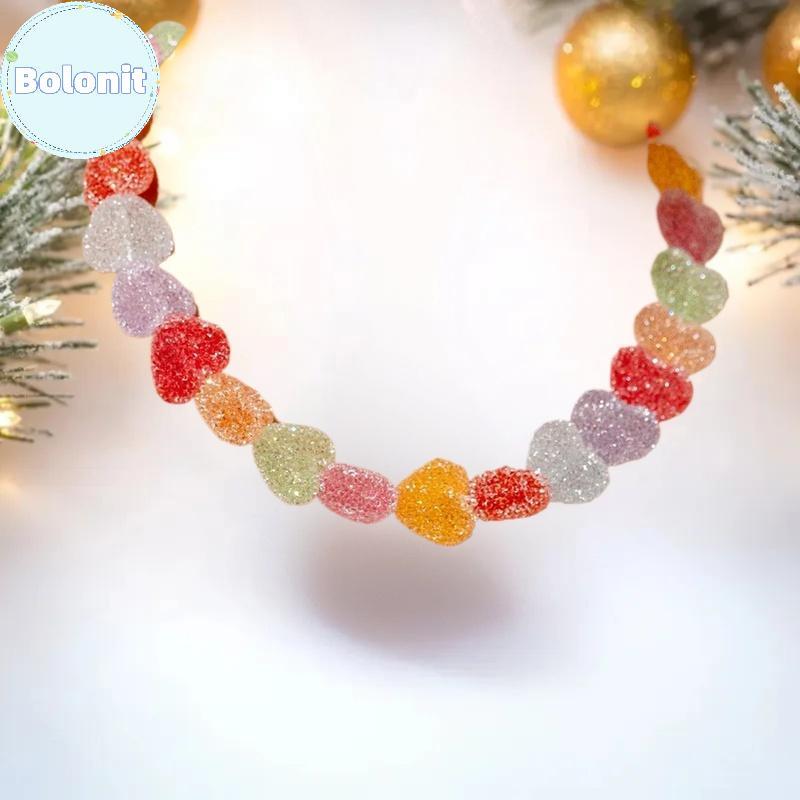 Bolonit 1 ชิ้นสาวหวาน Gummy เรซิ่น Candy Charms Sta เครื่องประดับ Choker Nelace ใหม่ที่มีสีสัน Jelly Heart Nelaces สําหรับผู้หญิงของขวัญ TH