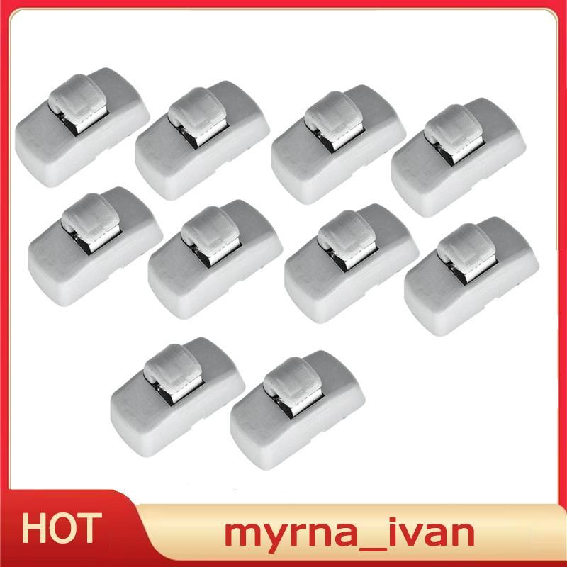 10 ชิ้นสําหรับ 6Y A4 A5 1U 1Z Superb B5 3U 3B0857561B สีเทาด้านหน้า Sun Visor Sunvisor Hook คลิปวงเล