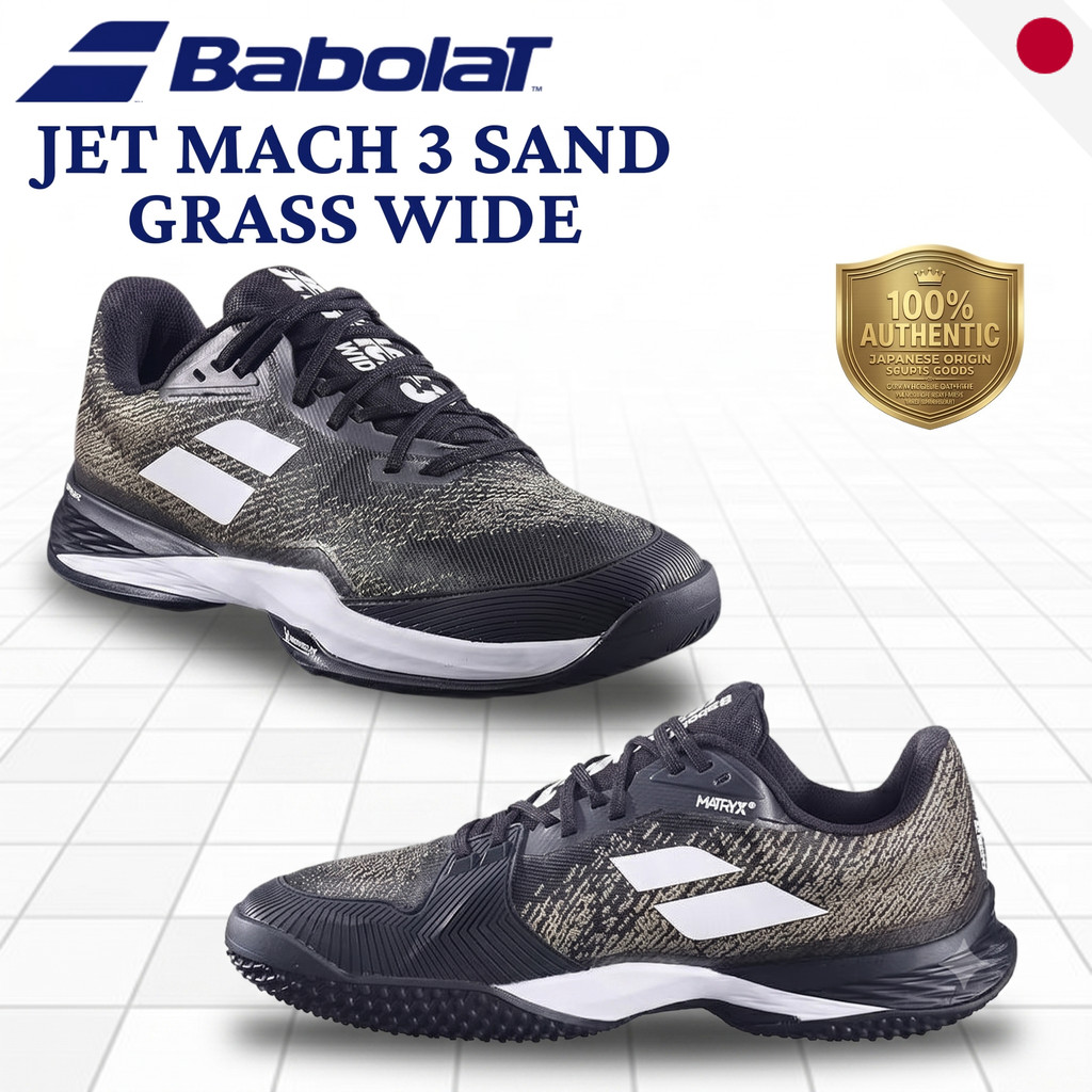 Babolat Jet Mach 3 SG Wide Men Tennis Shoes - Omniclay Sandgrass Court Sneakers 3A0S25B947