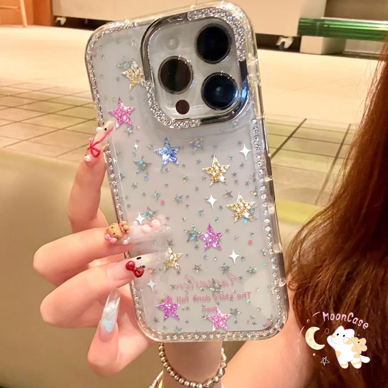 เคสโทรศัพท์เพชรรูปดาวห้าแฉกสีสันสดใส เหมาะสำหรับ IPhone 17 16 13 16 14 ProMax 15 16 11 15 Plus 17 12 15 12PRO