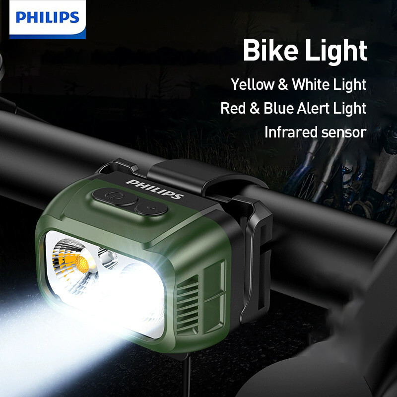 Philips ไฟจักรยาน Dual Beam สีเหลือง-ขาว