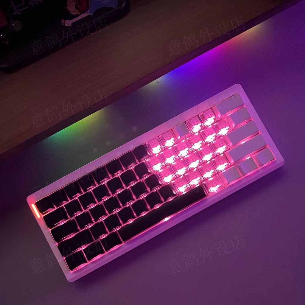 Keycap Heart โปร่งใสด้านข้างแกะสลักโปร่งใส Keycap OEM ความสูง Wooting ATK68 Drunk Deer Magnetic Shaf