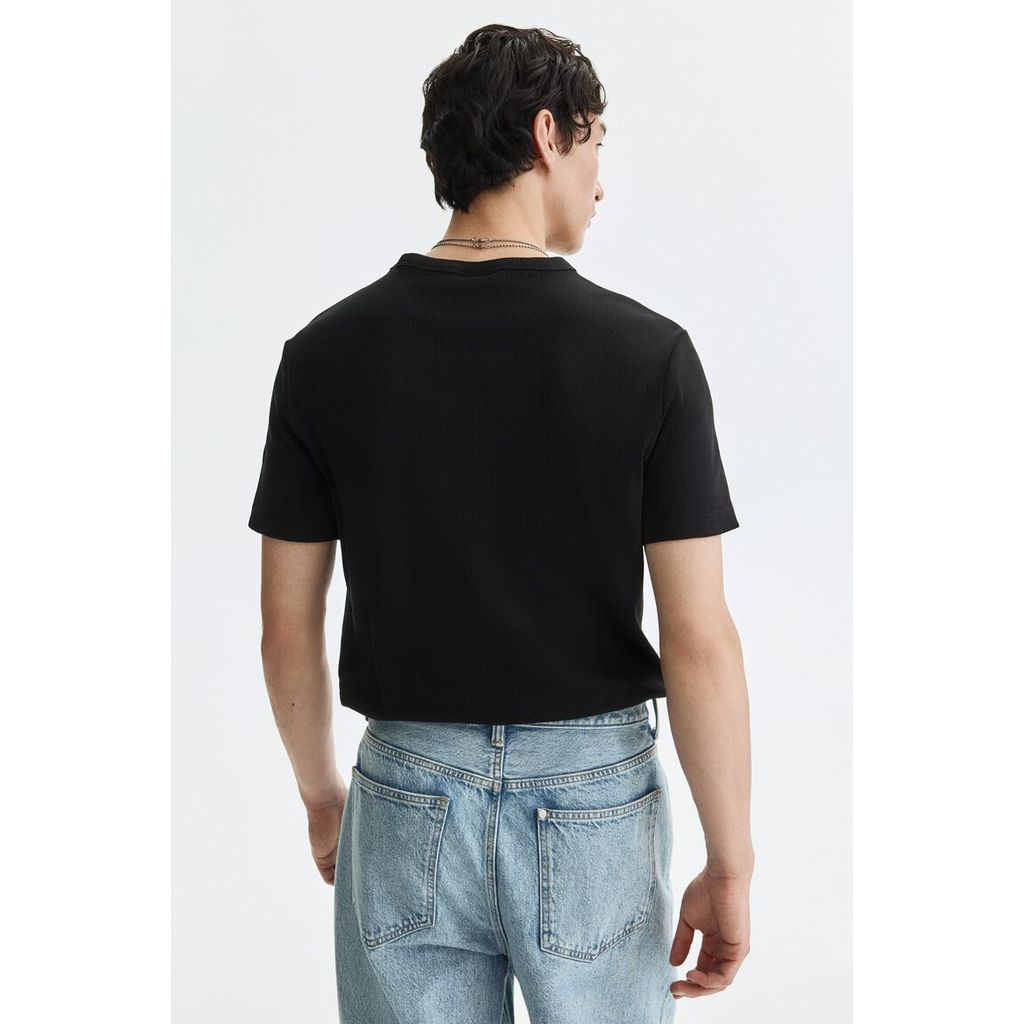 H&M تيشيرت رجالي مضلع Slim — صورة 4