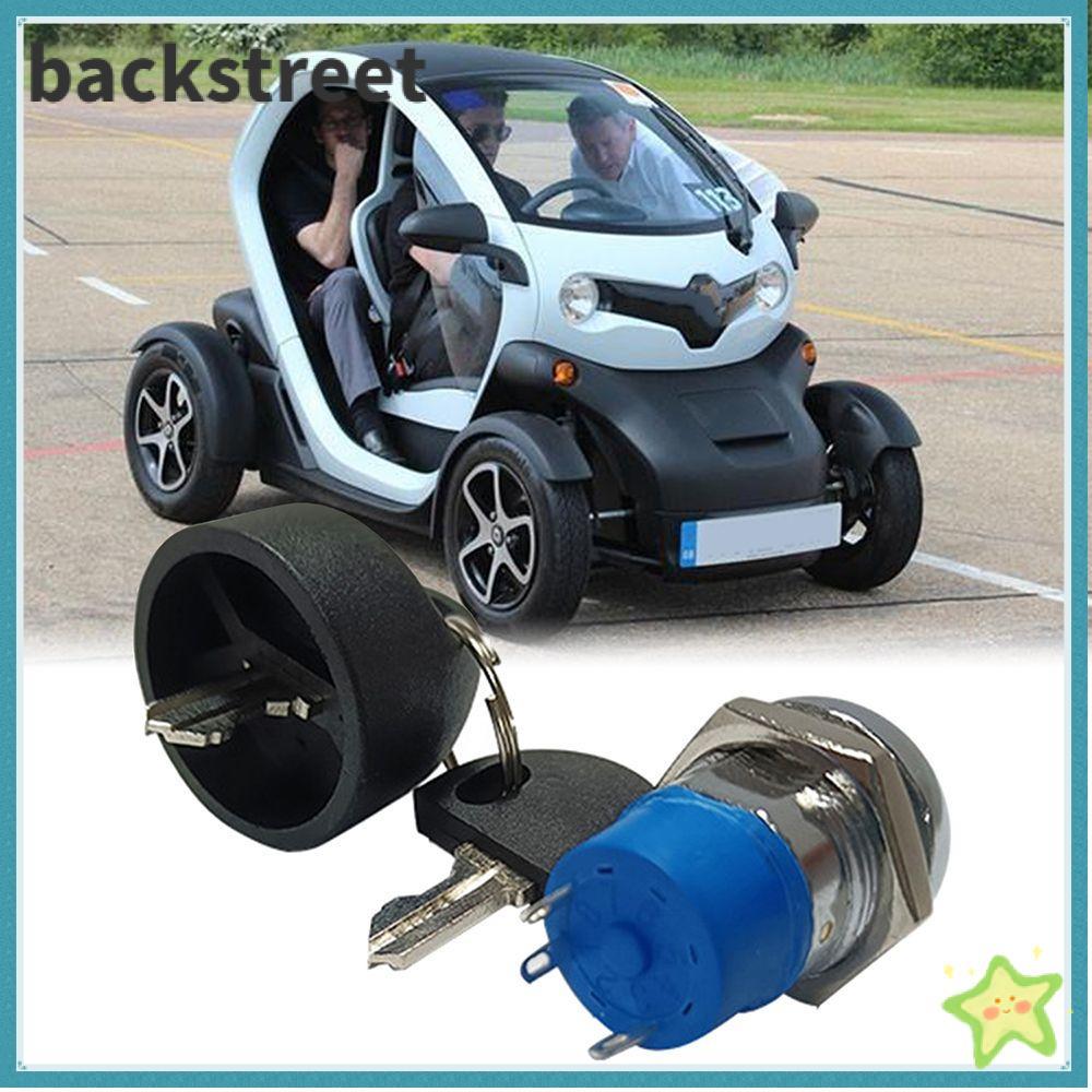 BACKSTAGEREETDV สวิตช์จุดระเบิดพร้อม 2 คีย์ Universal Portable Mobility Scooter Start