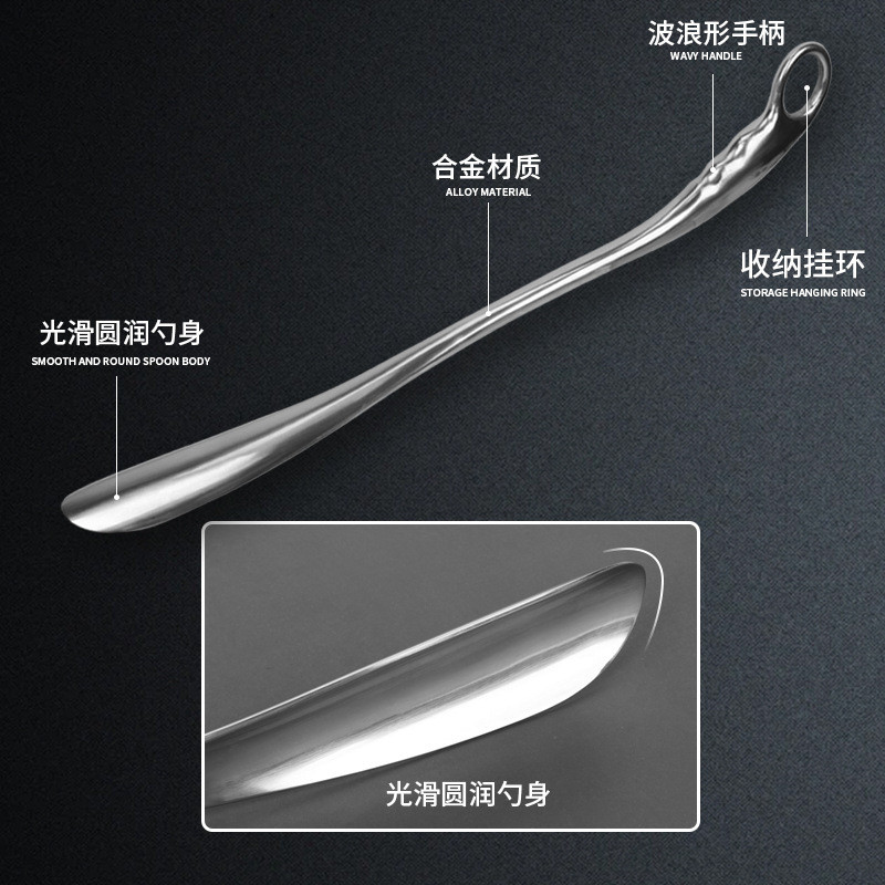 ยาวโลหะผสม Shoehorn โลหะ Shoehorn ผู้สูงอายุ หญิงตั้งครรภ์ ห้ามโค้งงอ Over สวมอุปกรณ์รองเท้า Lazy Shoe Lif
