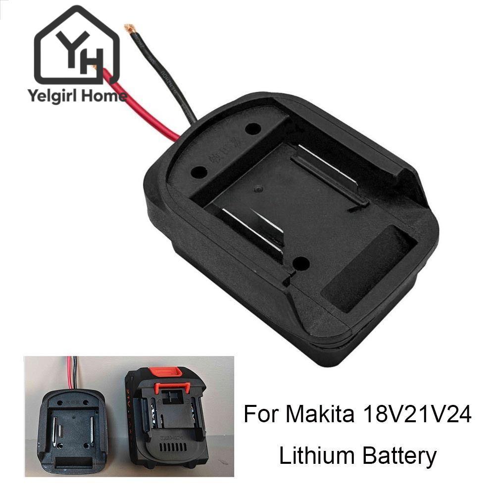 YELGIRLB Li-ion Battery Holder, ABS แบบพกพาแบตเตอรี่เชื่อมต่อ, 3 Pins ทนทานปฏิบัติอะแดปเตอร์แปลงฐานสําหรับ Makita สําหรับ Makita