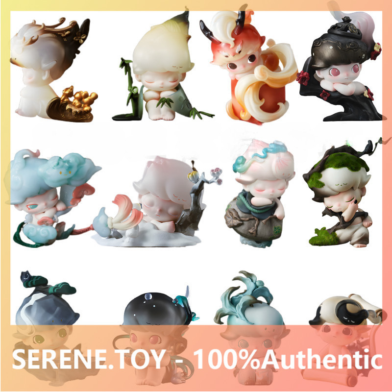 P POPMART DIMOO One Fengyue Series Mystery Box ของเล่นเครื่องประดับของขวัญ