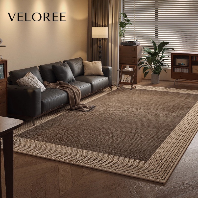 VELOREE พรมปูพื้นห้องนอน แต่งห้องนอนมินิมอล หนานุ่ม ผ้ากํามะหยี่ พรมขนสั้น กันลื่น พรม ขนาดใหญ่ 160/200/230 ซม.