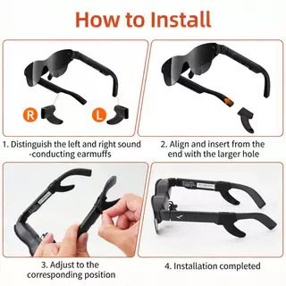 HdoorLink Sound Guide Tube สําหรับ RayNeo Air 4/Air 4Pro/Air 3S/Air 3S Pro แว่นตาอัจฉริยะ Acccessories