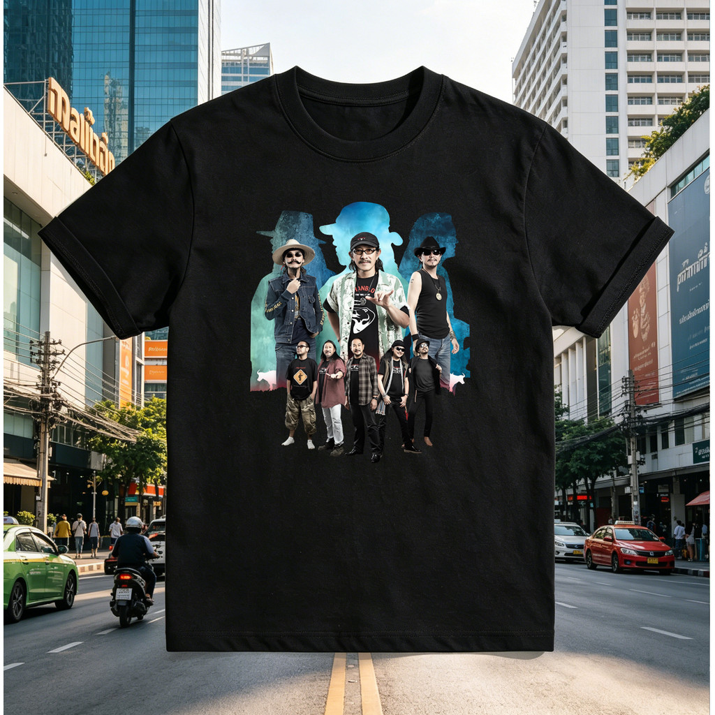 ((จัดส่งตลอด 24 ชั่วโมง) เสื้อยืดพิมพ์ลาย Carabao Legendary Rock Band Carabao Member Group Portrait