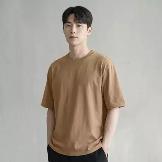 B&R เสื้อยืดแขนสั้น สีพื้น เรียบง่ายสไตล์ญี่ปุ่น หลวมสบาย ระบายอากาศได้ดี ลำลองแมทช์ง่าย