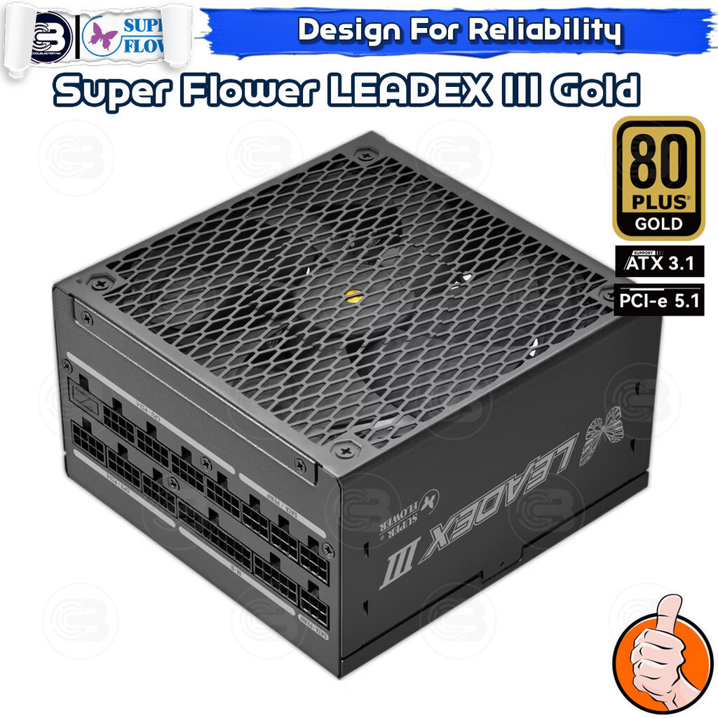 [CoolBlasterThai] SUPER FLOWER LEADEX III GOLD Power Supply 850W 80 Plus GOLD Full Modular ประกัน 10 ปี