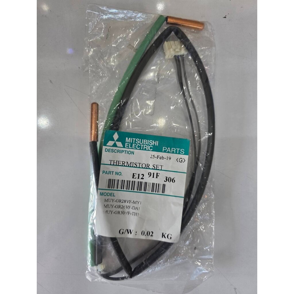 E2291F306 เซ็นเซอร์แอร์ Mitsubishi Electric เซ็นเซอร์คอยล์ร้อน แอร์มิตซูบิชิ (OUTDOOR H/E TEMP.THERMISTOR)