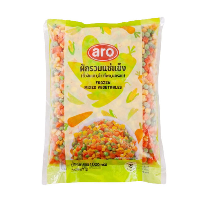 เอโร่ ผักรวมแช่แข็ง 1 กก. (ARO Frozen Mixed Vegetable 1 kg)