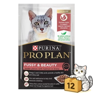 ( ยกโหล 12 ซอง ) Proplan โปรแพลน อาหารเปียกแมว ครบทุกสูตร สำหรับแมวทุกวัย เปียกแมว แบบซอง 85g