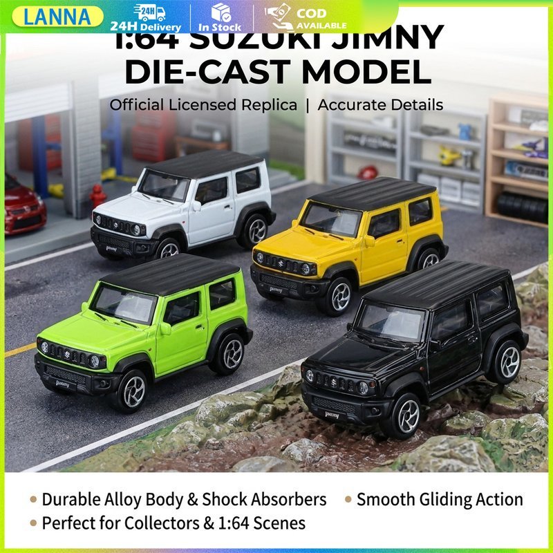 ร้านอยู่ที่ไทย โมเดลรถเหล็ก Suzuki Jimny สเกล 1:64 ของเล่นของขวญตกแต่งบ้าน model car แข็งแรง กันกระแทก