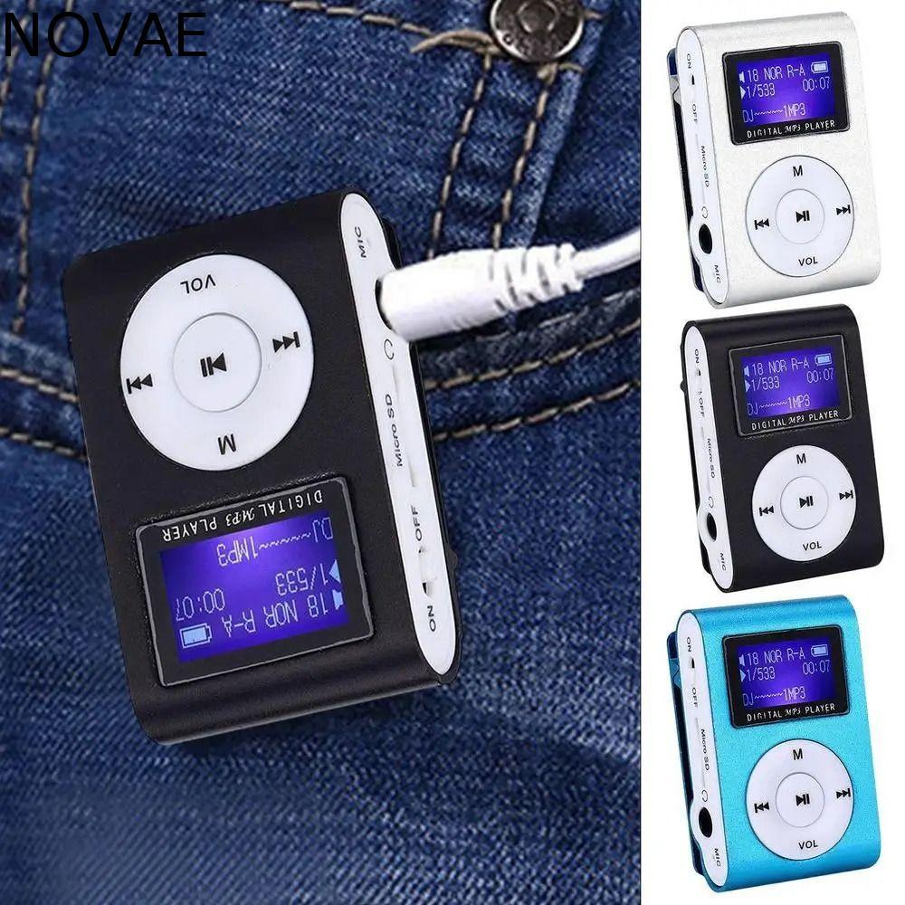 NOVAE เครื่องเล่น MP3 ขนาดเล็กแบบพกพา, เสียง Lossless พร้อมหน้าจอ LCD USB MP3 เครื่องเล่นเพลง, หลายสีรองรับ SD TF Slim Touch Keys นักเรียน Walkman ของขวัญ