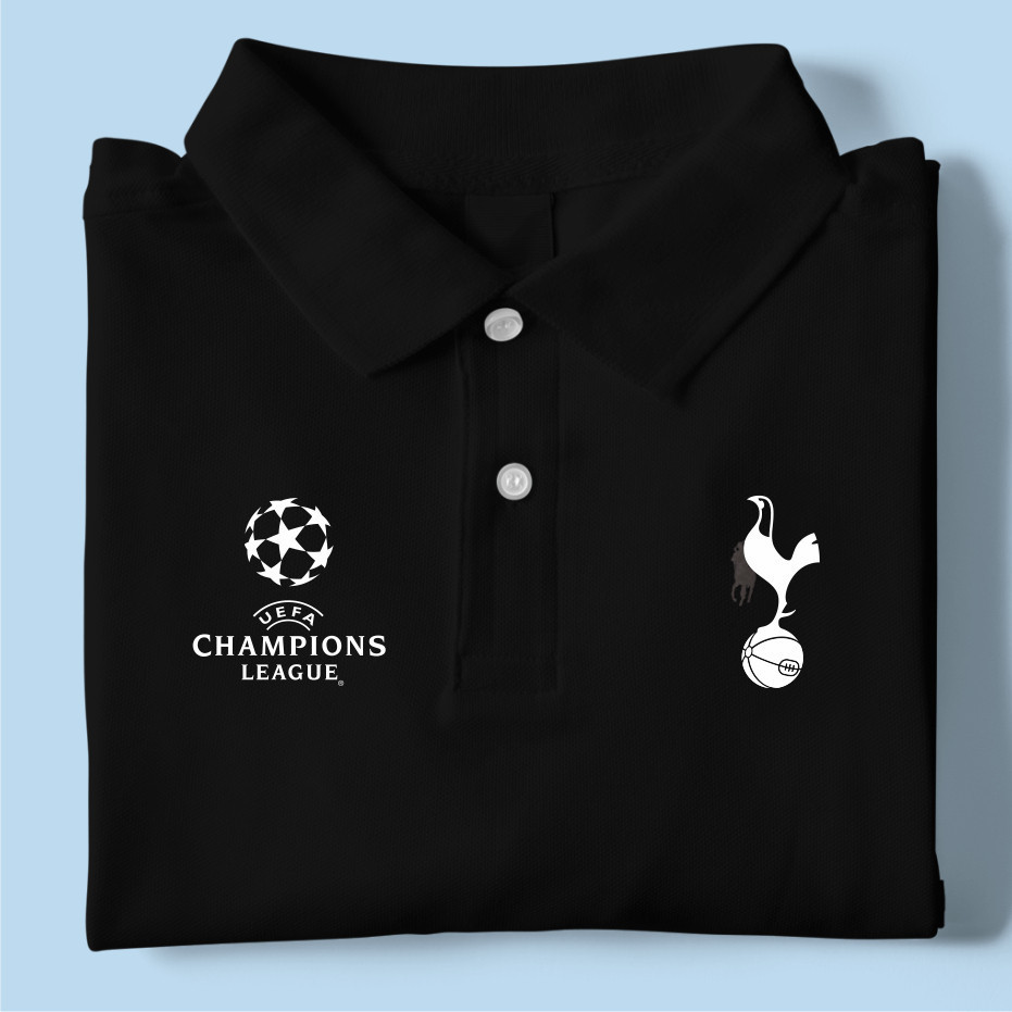 โปโลเสื้อยืดเสื้อโปโล Polo sPURS Ucl - คอปก Jersey Football Home away 3rd - PL BLACK, M ไม่จำกัดเพศ 