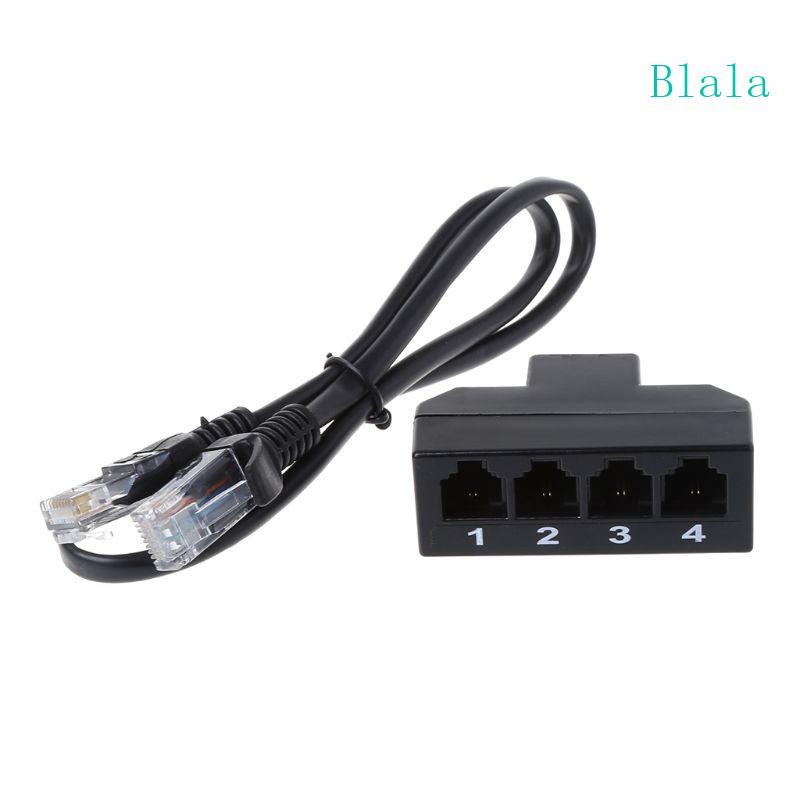 Blala RJ45 ถึง RJ11 อะแดปเตอร์ RJ45 8P8C ชาย 4 RJ11 6P4C ตัวแปลงหญิงพร้อมสาย