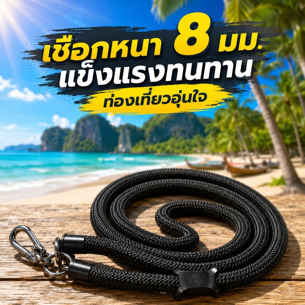DailyHome 120cm เชือกหนา phone lanyard สายคล้องโทรศัพท์มือถือ/สายคล้องคอ ถอดออกได้ ปรับได้ ความยาว-SJPS