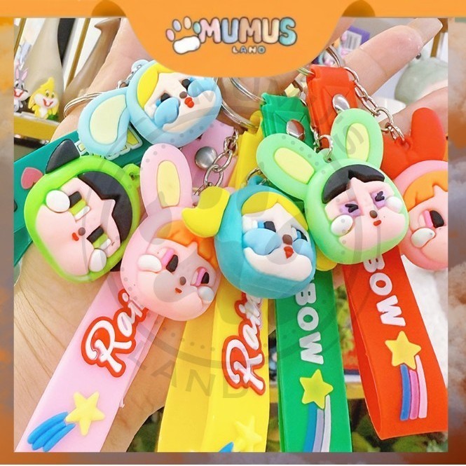 GANTUNGAN MUMUSLAND พวงกุญแจ 3D CRYBABY DESIGN Pop Character Viral พวงกุญแจตัวละครน่ารัก A-GK038
