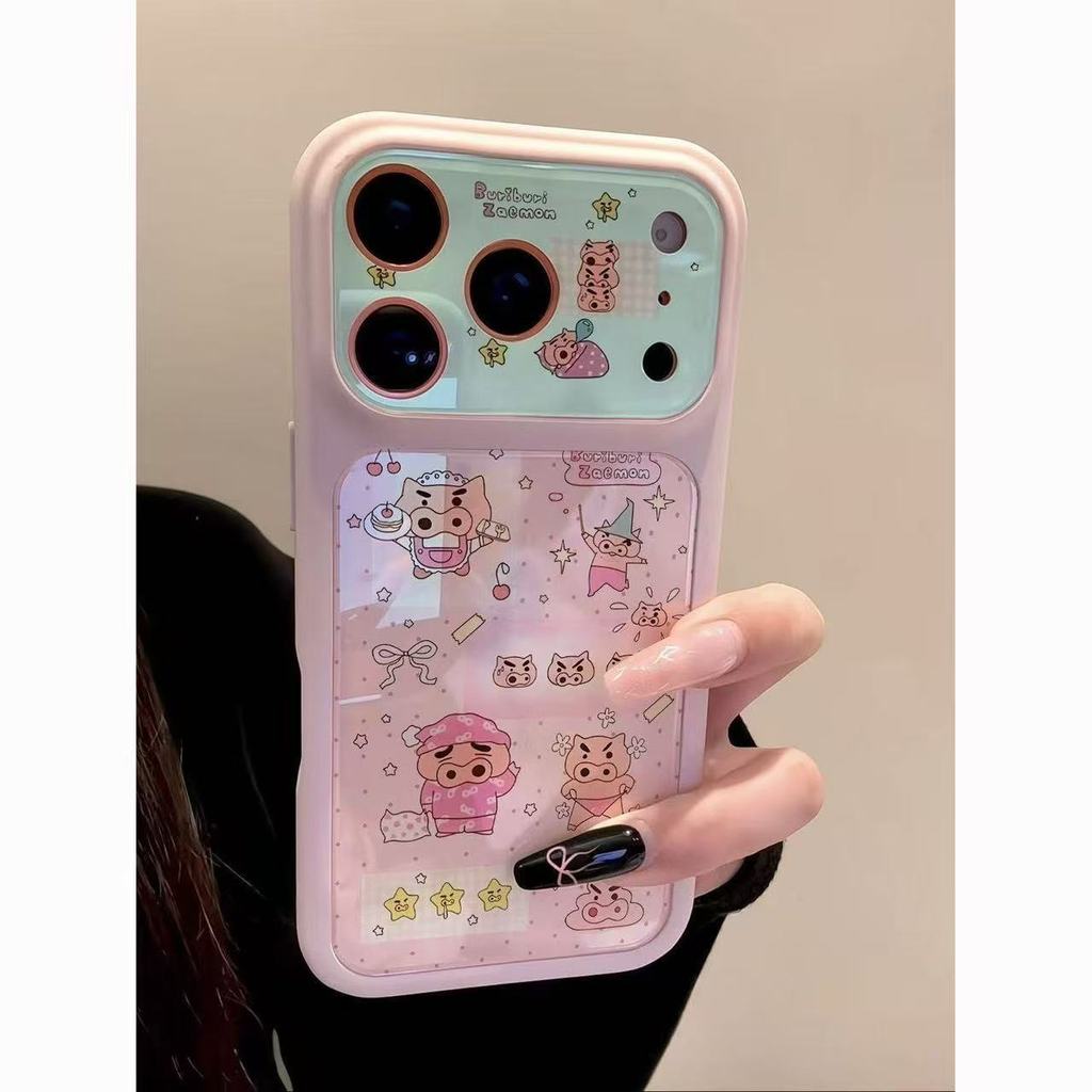 เคสโทรศัพท์หน้าต่างขนาดใหญ่เหมาะสําหรับ ไอโฟน 11 12 13 14 15 16 17 มือโปร สูงสุด ซิลิโคนอ่อนนุ่มรวมทุกอย่างขอบกลมสนุกประตูยามพิ
