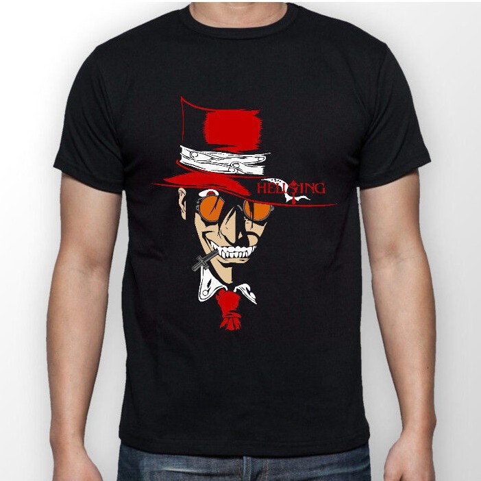 เสื้อยืดอนิเมะ Hellsing Alucard แบบ Unisex