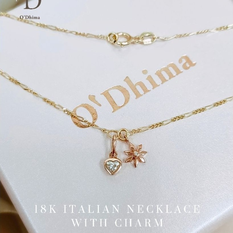 O'Dhima  สร้อยคอเพชรทอง18K YG 1.71g. ความยาว 18นิ้ว  (OR0556Y1)