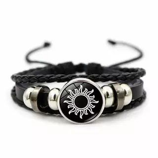 Beartwok7] 2 ชิ้น Luminous คู่สร้อยข้อมือ Sun Moon ปรับ Bla สร้อยข้อมือถักมิตรภาพแฟชั่นโรแมนติกเครื่องประดับของขวัญวันเกิดใหม่
