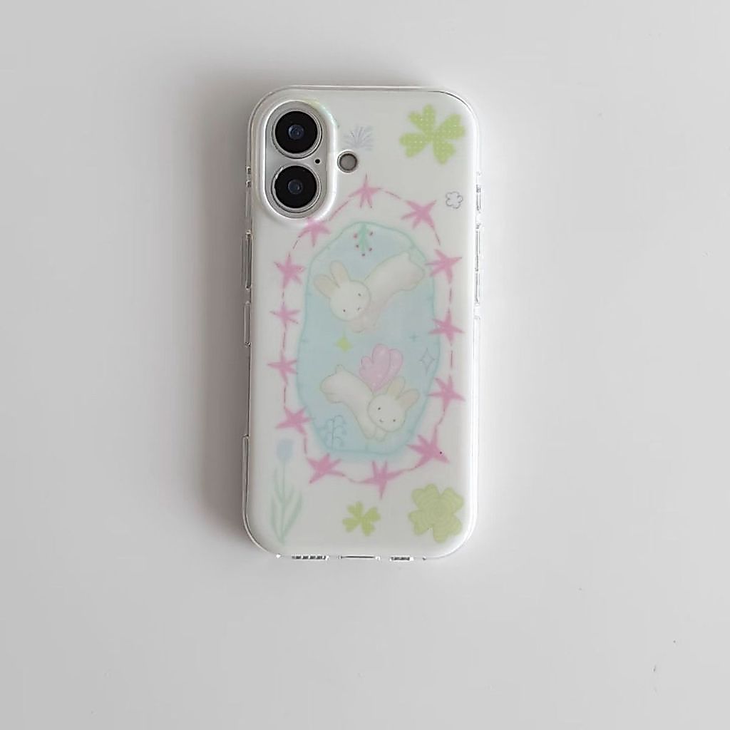 กระต่ายในฝันเหมาะสําหรับแอปเปิ้ล17161514เคสโทรศัพท์ Promax 13/12/XS/XR/7P11 ขอบตรง 8p เคสโทรศัพท์แบบนุ่ม