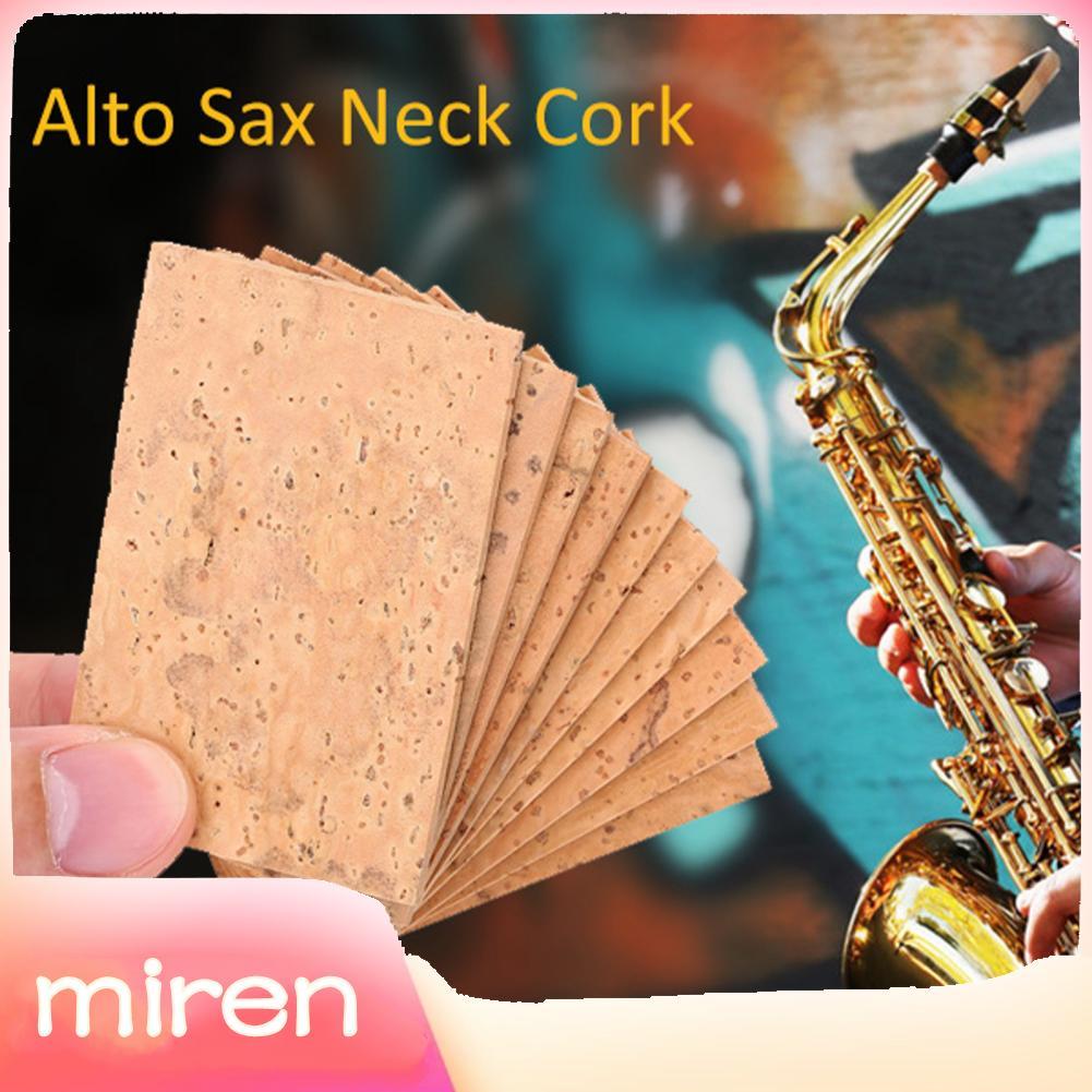 Miren-th Miren-th Sax Baritono Alto Cork ชุดซ่อม 10 ชิ้น Universal คอ Joint แผ่นสำหรับ Soprano Tenor