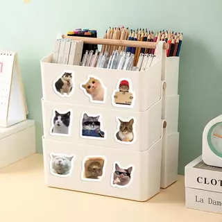 Cat Emoji Graffiti สติกเกอร์สัตว์ 500 ชิ้น สติกเกอร์น่ารัก สติกเกอร์กันน้ำ โทรศัพท์ แล็ปท็อป สำหรับโรงเรียนส่วนบุคคล ติดกล่องน้ำ กระเป๋า DIY สีสันสดใส ไม่หลุดสีง่าย