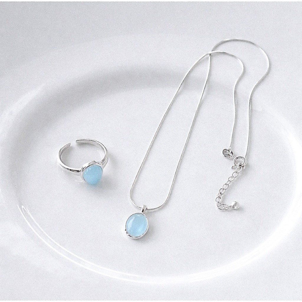 [KOREA] TOCCO_สร้อยคอพลอยสีฟ้า