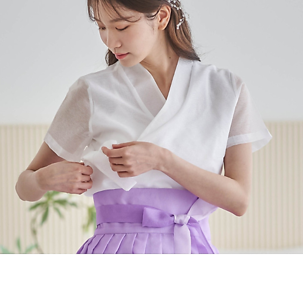 ฤดูร้อนทุกวันฮันบกเสื้อ เจโกริ พาสเทลบริสุทธิ์ กระโปรงมินิ สไตล์แฟชั่นเกาหลี