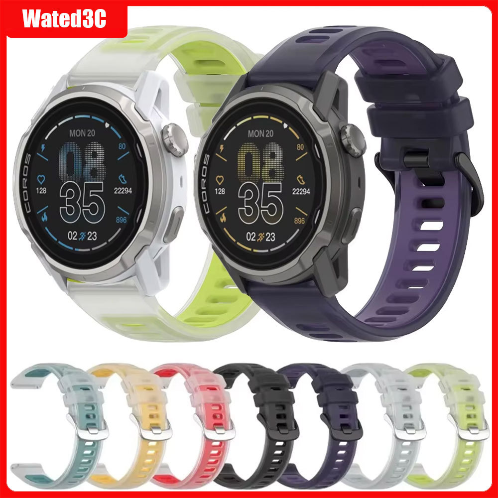 Jelly สีสันสําหรับ COROS PACE 4/3 สร้อยข้อมือซิลิโคนโปร่งแสงสําหรับ COROS APEX 2 Pro/APEX 46 มม.42 มม./PACE PRO/VERSIX Band