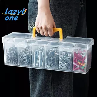 LZ-t] กล่องเก็บเครื่องมือฮาร์ดแวร์ Multipartment Clear Organizer พลาสติกทนทานสําหรับ Electronicpontents Storage [ใหม่]