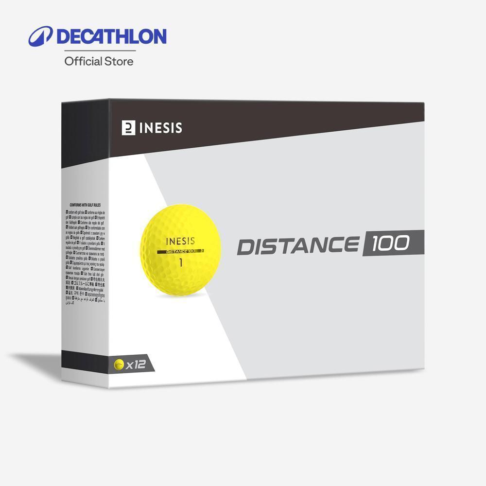 Decathlon Golf Ball Pack 12 Distance 100 ลูกกอล์ฟรุ่น Distance 100 12 ลูก - Yellow