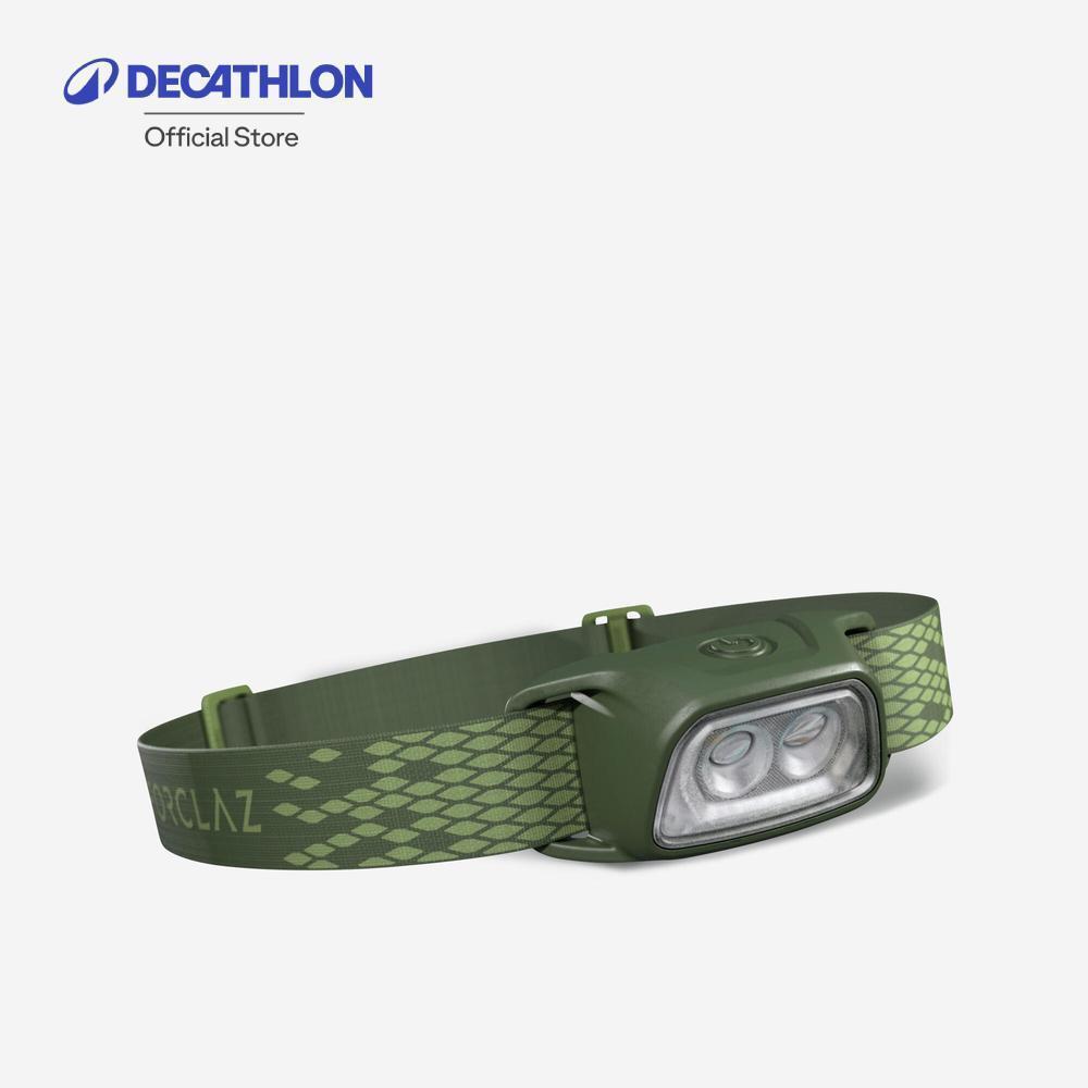 Decathlon Rechargeable Head Torch ไฟฉายคาดศีรษะแบบชาร์จได้ รุ่น Trek 100 Usb - 120 ลูเมน - Green