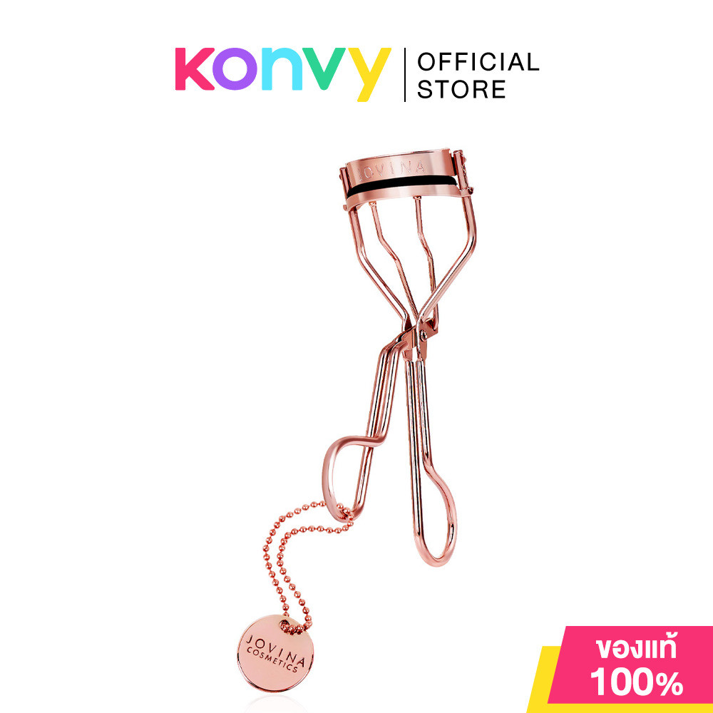JOVINA Lock'n Curl Eyelash Curler 1pc ที่ดัดขนตา โจวีน่า ทรงโค้งเข้ากับรูปตา เรียงเส้นสวยตลอดวัน.
