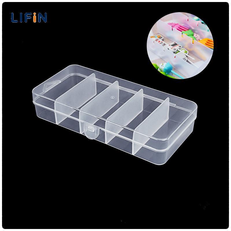 Lifin Mart กล่องเก็บของส้อมผลไม้ใสกล่องจัดระเบียบกล่องพลาสติกสำหรับเก็บผลไม้ส้อมกล่องจัดแสดง
